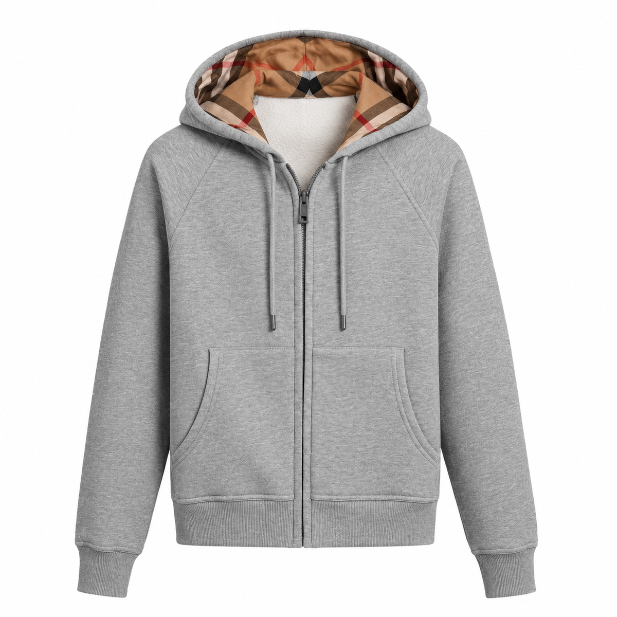 Heritage check zip hoodie