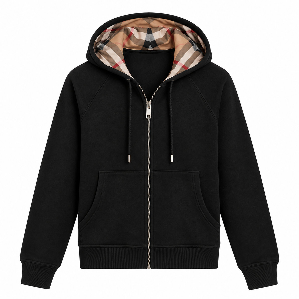 Heritage check zip hoodie