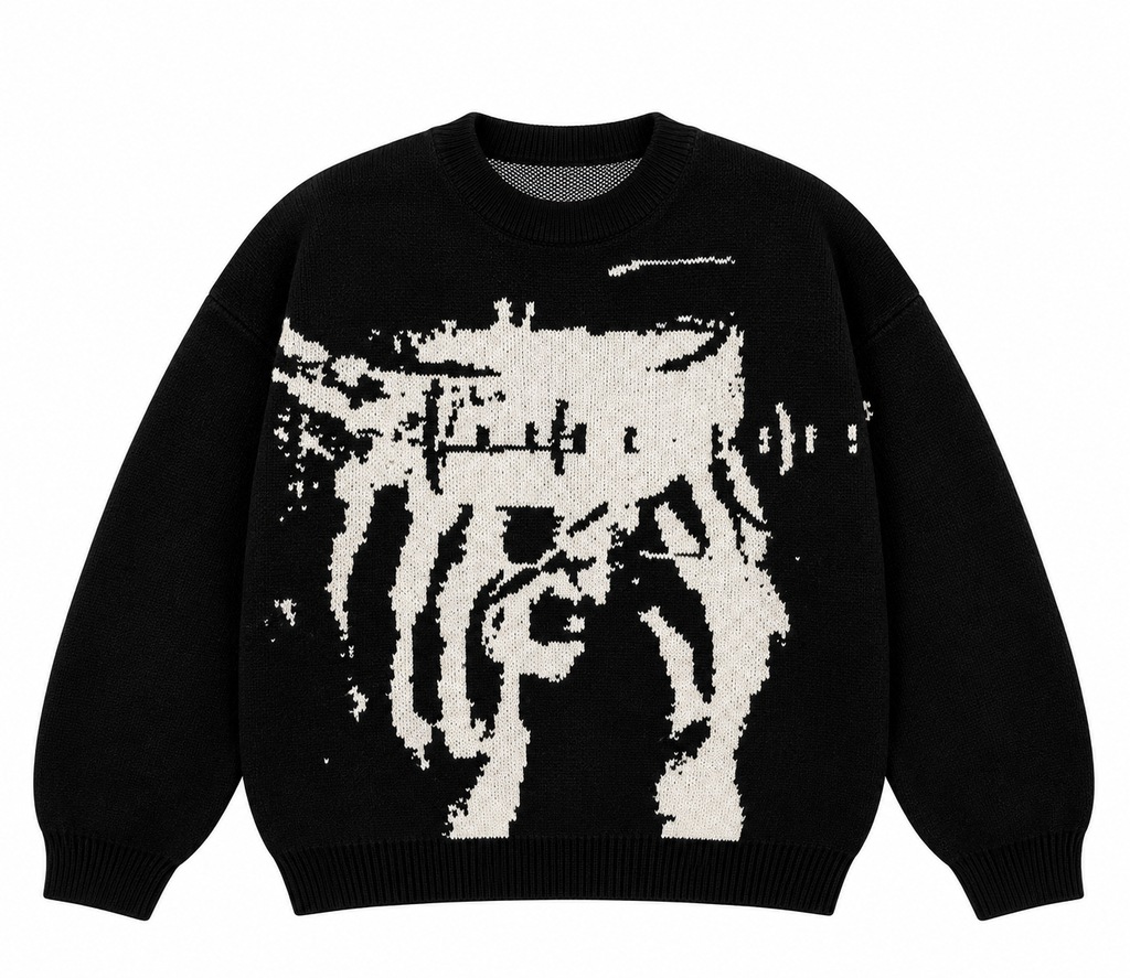 Signal knit sweater