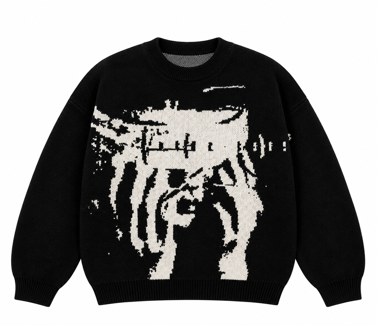 Signal knit sweater